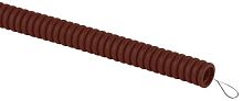 Труба гофрированная легкая ПВХ d25мм с протяжкой дуб (уп.25м) | Код. Б0043216 | ЭРА